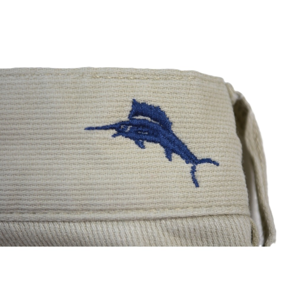 Tommy Bahama Boracay Chino Shorts Mens 38 Khaki Beige Stretch Cotton Marlin Logo - Picture 4 of 8